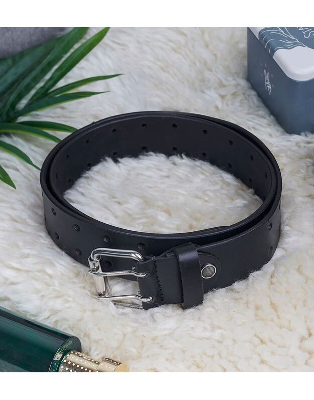 Elegantiškas vyriškas odinis diržas juodas ODV01