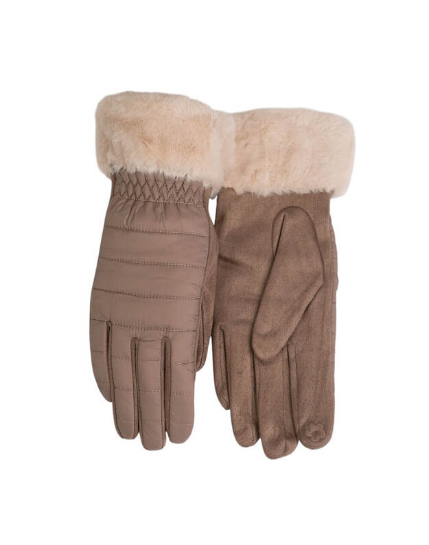 Rudos Moteriškos Pirštinės Su Pašiltinimu EK202