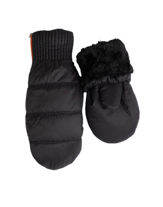 Moteriškos Juodos Šiltos Kumštinės KM30 3