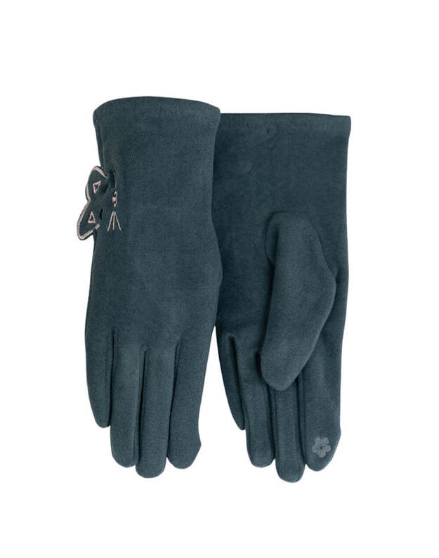 Moteriškos Žalios Pirštinės Su Pašiltinimu Liečiamam Ekranui MB311