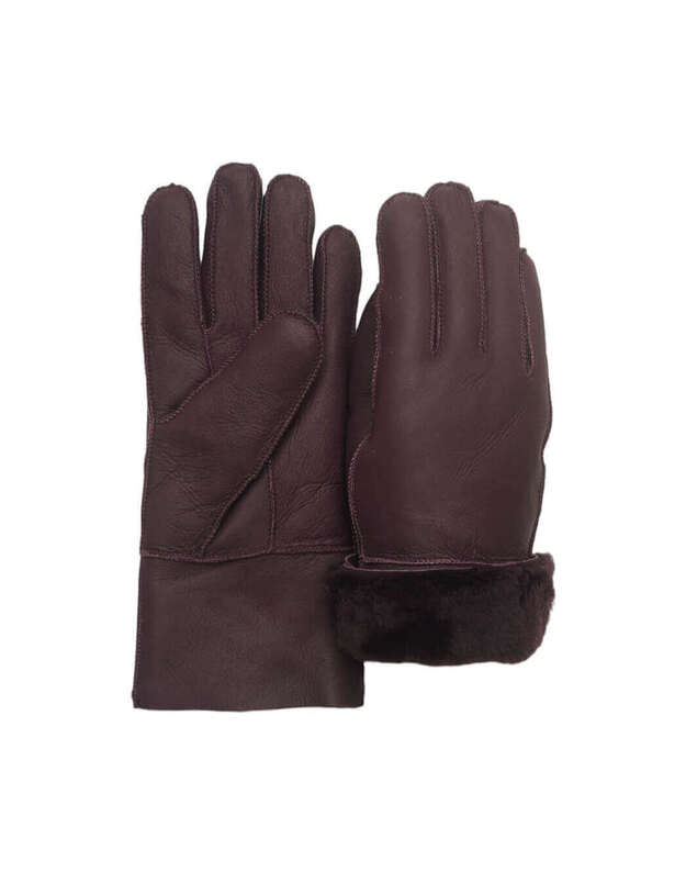 Moteriškos Violetinės Šiltos Kailinės Pirštinės MKP05 1