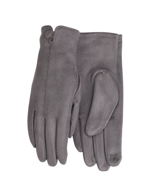 Moteriškos Pilkos Pirštinės Su Pašiltinimu Liečiamam Ekranui MB292