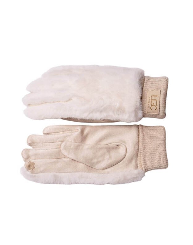 Moteriškos Baltos Pirštinės Su Pašiltinimu Liečiamam Ekranui MB350 1