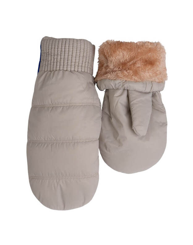 Moteriškos Smėlio spalvos Šiltos Kumštinės KM33 1