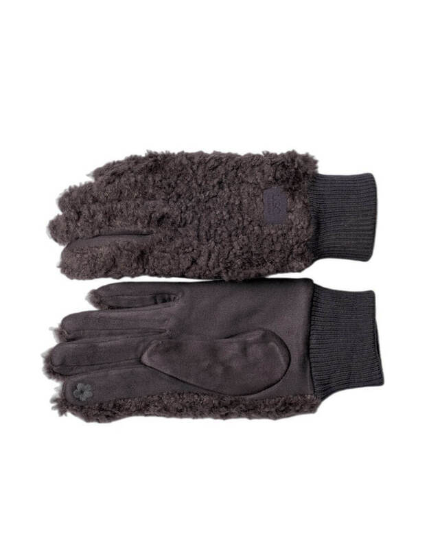 Moteriškos Pilkos Pirštinės Su Pašiltinimu Liečiamam Ekranui MB332 1