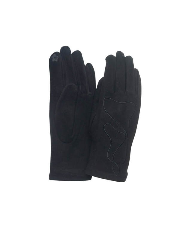 Moteriškos Juodos Pirštinės Su Pašiltinimu Liečiamam Ekranui MB193 1