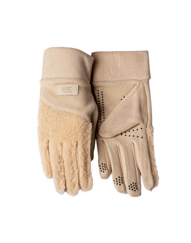 Moteriškos Smėlio Spalvos Pirštinės Su Pašiltinimu Liečiamam Ekranui MB340 1