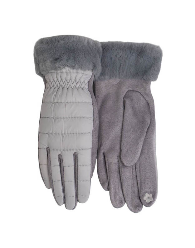 Pilkos Moteriškos Pirštinės Su Pašiltinimu EK200